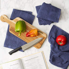 DII Basic Terry Collection Waffle Dishtowel Set, Solid French Blue, 4 Piece - Image 6