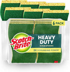 Scotch-Brite Heavy Duty Scrub Sponge, 6 Kitchen Sponges Designed by Scotch-Brite