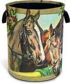 Horse Laundry Basket Riding Animal Oxford Cloth Laundry Hamper Funny by Unknown