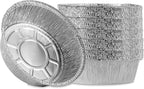 Plasticpro 7'' Inch Round Tin Foil Pans Disposable Aluminum, Freezer & Oven Safe by PLASTICPRO