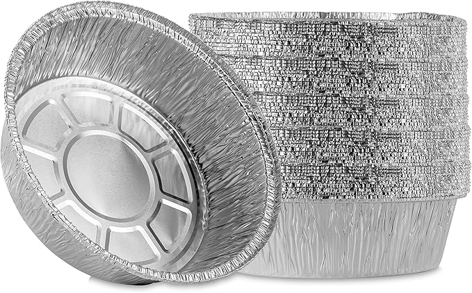 Plasticpro 7'' Inch Round Tin Foil Pans Disposable Aluminum, Freezer & Oven Safe by PLASTICPRO