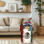 Vintage Mexican Flag Laundry Basket Oxford Cloth Foldable Mexico Laundry Hamper - Image 2