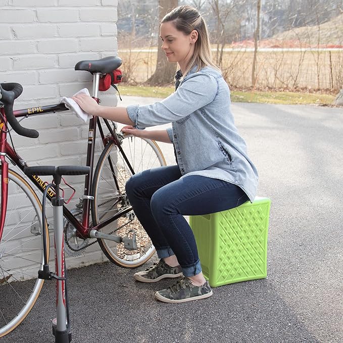 Simplay3 Handy Home 3-Level Heavy Duty Work/Garden Seat - 12" x 15" x 9" - Green, Made in USA - Image 2