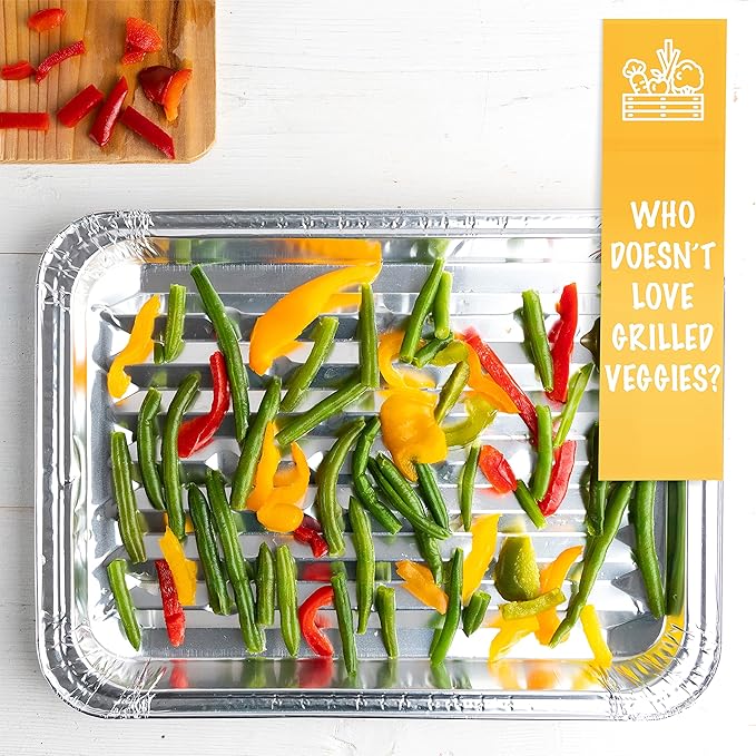 PLASTICPRO 10 Pack Disposable Aluminum Grill Liners Toppers Aluminum Foil - Image 2