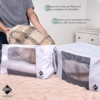 Sweater Storage for Closet – 2 Large Cotton Garment Bags, 30 Cedar Rings - Image 2