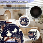 Western Cowboy Laundry Hamper Foldable Oxford Cloth American Flag Laundry Basket - Image 6