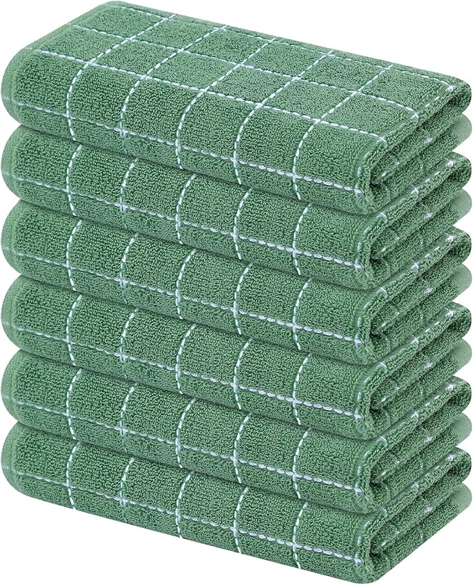 Mordimy 100% Cotton Terry Cloth Kitchen Towels, Super Soft and Absorbent Dish by Mordimy