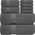 Infinitee Xclusives Luxury 100% Cotton Towel Set – 8 Piece Bathroom Towel Set – by InfiniteeXclusives