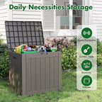 Outdoor Storage Box, Resin Deck Boxes Indoor and outdoor, Waterproof Storage Box Lockable Lid (Grey,31 Gallon) - Image 3