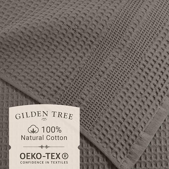 GILDEN TREE Waffle Hand Towels for Bathroom Quick Dry Towel Super Absorbent - Image 2
