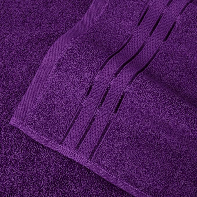 Elegant Comfort Three Line Popcorn Extra Large Luxury Bath Towel - Image 6