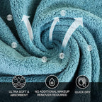 MOONQUEEN Microfiber Facial Cloths Fast Drying Washcloth 12 Pack - Image 7