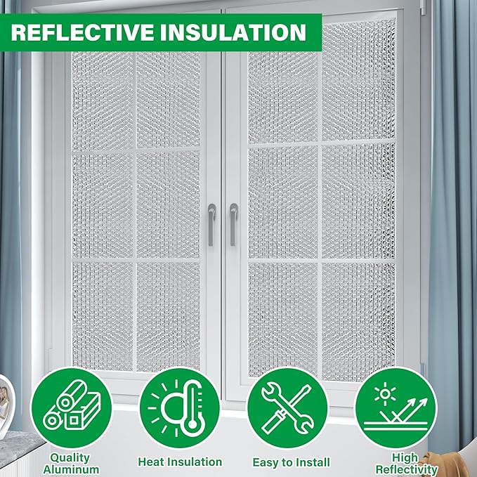 winemana Window Insulation Roll, 48IN x 15FT Reflective Heat Shield Bubble Film - Image 8