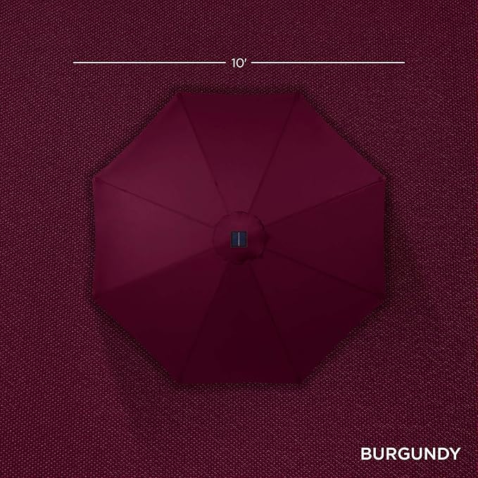 Best Choice Products 10ft Solar Polyester LED Lighted Patio Umbrella w/Tilt Adjustment and UV-Resistant Fabric - Image 4