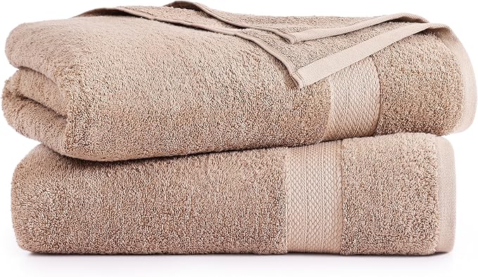 LANE LINEN 100% Natural Cotton Bath Sheets 2 Pack - Image 2