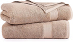 LANE LINEN 100% Natural Cotton Bath Sheets 2 Pack - Image 2