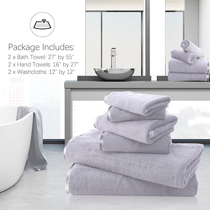 TENSTARS Luxury Silk Hemming Towel Set - Image 3