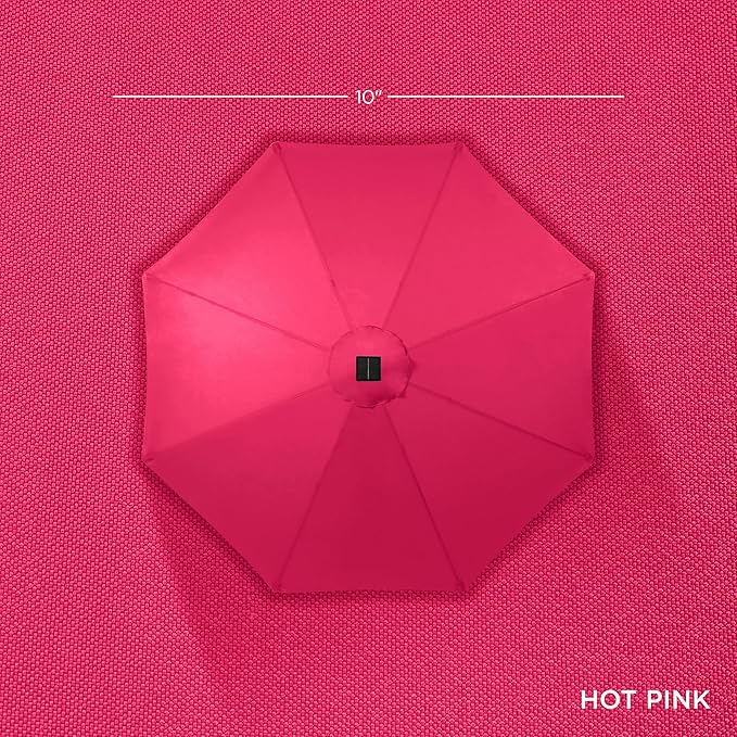Best Choice Products 10ft Solar Polyester LED Lighted Patio Umbrella w/Tilt Adjustment and UV-Resistant Fabric - Image 4