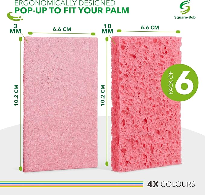 Compressed Non-Scratch Kitchen Sponges - Image 6