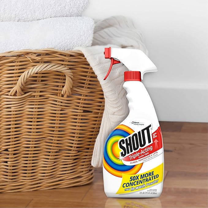 Shout Active Enzyme Laundry Stain Remover Spray, Triple-Acting Formula Clings - Image 7
