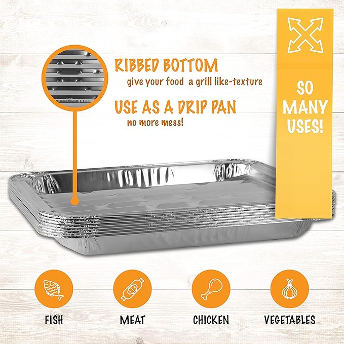 Plasticpro Aluminum Grill Pans, Broiler Pans, Grill Liners, Durable - Image 6