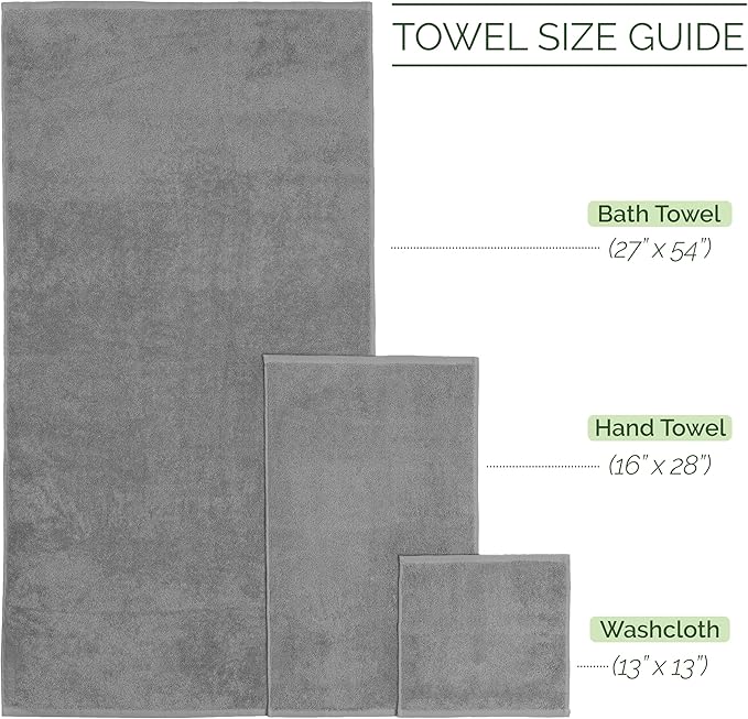 Elegant Comfort Luxury 6-Piece Towel Set, Premium Soft 100% Turkish Cotton - Image 3