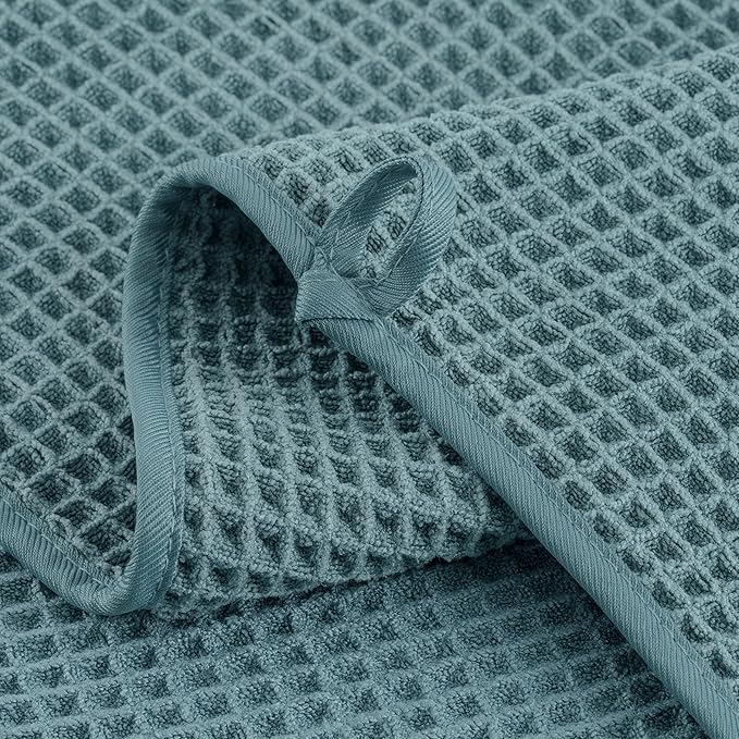 Microfiber Waffle Hand Towels, 4 Pieces, Fast Drying, Lint Free 430 GSM - Image 3