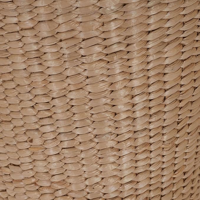 Household Essentials Handwoven Cattail Wicker Waste Basket - Image 7