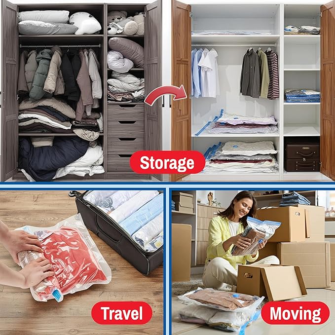 5 Pack Large Vacuum Storage Bags - Image 8