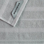 KitchenAid Albany Dishcloth 8 Pack Set, Matte Grey/White - Image 3