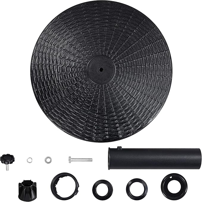 Yaheetech 22 lbs Heavy Duty Outdoor Umbrella Base 18" Round Patio Umbrella Stand Market Umbrella Base for Garden & Lawn, Black - Image 6