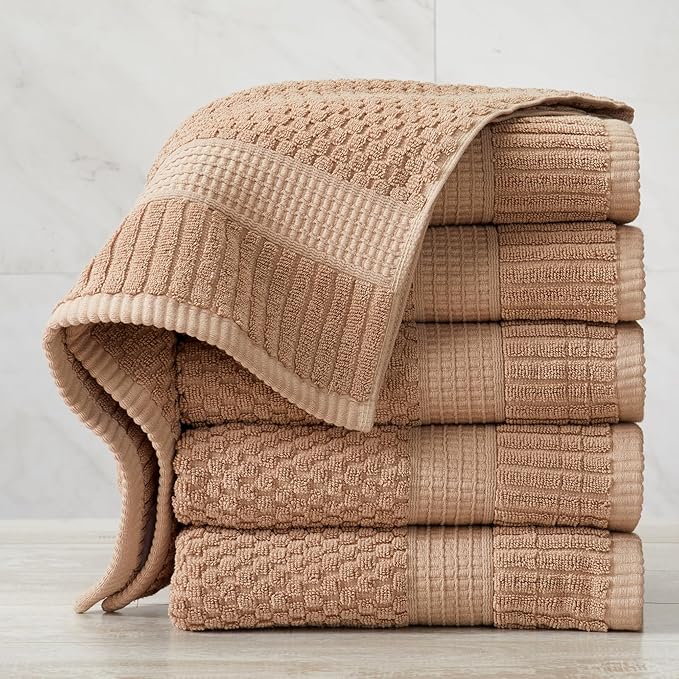 NY Loft 100% Cotton Hand Towel 6 Pack Hand Towel Set | Super Soft & Absorbent - Image 8