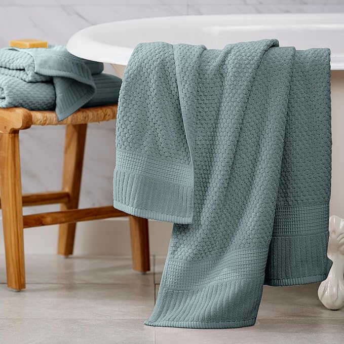 NY Loft 100% Cotton 2 Pack Bath Sheet Towel Set | Extra Large Oversize Bath - Image 8