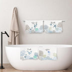 Coastal Hand Towels for Bathroom Set of 4, Relax Breathe Soak Unwind Decorative - Image 6