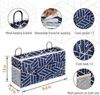 2pcs Large Wall Hanging Storage Bag, Door Closet Linen Fabric Pockets Organizer - Image 2