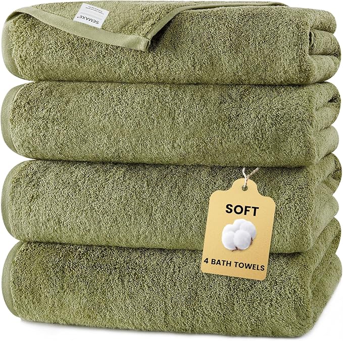 SEMAXE 4-Pack Luxury Bath Towels by SEMAXE