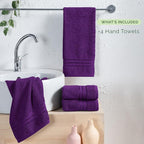 Elegant Comfort Three Line Popcorn Towel Set - Image 4