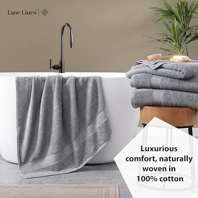 LANE LINEN 100% Ring Spun Cotton Towels - Image 4