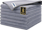 HOMERHYME Microfiber Cleaning Cloth, Premium 8 Pack Cleaning Towels, Lint-Free by HOMERHYME