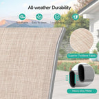 Patio Chairs Set of 2, Easily Set Up Stackable Outdoor Dining Chairs with High Back and Wide Seat, All Weather Breathable Outdoor Chairs Set of 2 with Metal Frame for Backyard Deck Pool, Beige - Image 6
