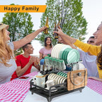 2 Tier Metal Dish Drying Rack Without Installation Sturdy Dish Racks - Image 8