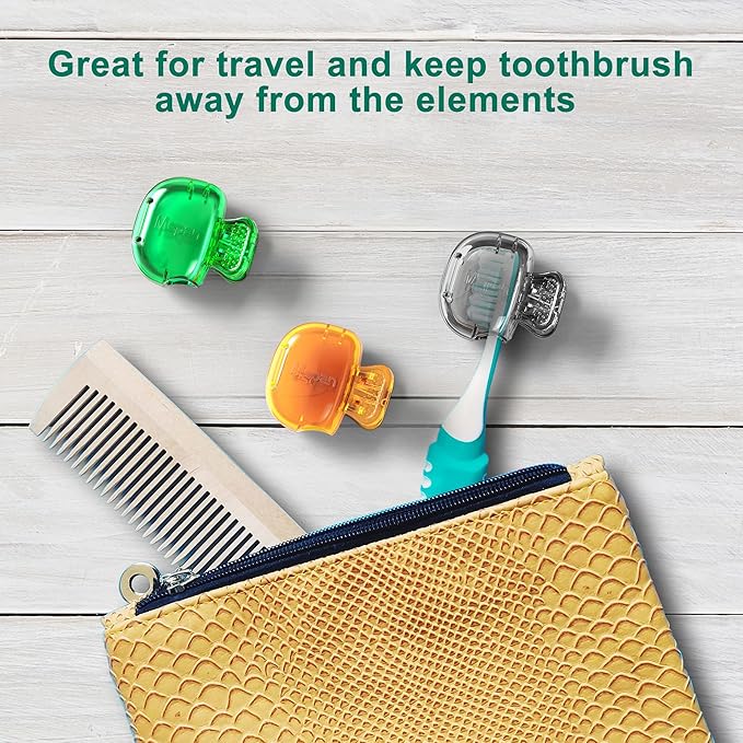 Mspan Electric Toothbrush Cover Cap: Brush Head Protector Cute Plastic Clip Pod - Image 6