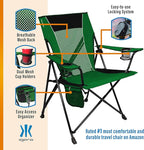 Kijaro Dual Lock Portable Camping Chairs - Enjoy the Outdoors with a Versatile Folding Chair, Sports Chair, Outdoor Chair & Lawn Chair - Dual Lock Feature Locks Position – Jasper Green - Image 5