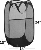 2 Pack Popup Laundry Hamper, Foldable Mesh Laundry Basket - Image 6