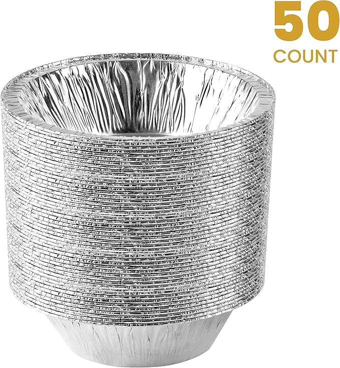 PLASTICPRO 6'' Inch Round Tin Foil Cake Pans Disposable Aluminum, Freezer & - Image 5