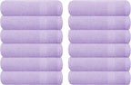 GLAMBURG Ultra Soft 12-Piece Washcloths Set 13x13-100% Ringspun Cotton by GLAMBURG
