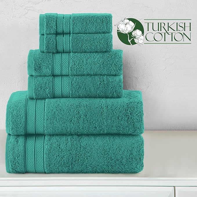 Elegant Comfort Luxury 6-Piece Towel Set, Premium Soft 100% Turkish Cotton - Image 5