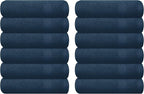 GLAMBURG Ultra Soft 12-Piece Washcloths Set 13x13-100% Ringspun Cotton by GLAMBURG