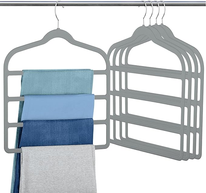 Velvet Pants Clothes Hanger Space Saving Non Slip Pants Shorts Hanger, by Myfolrena