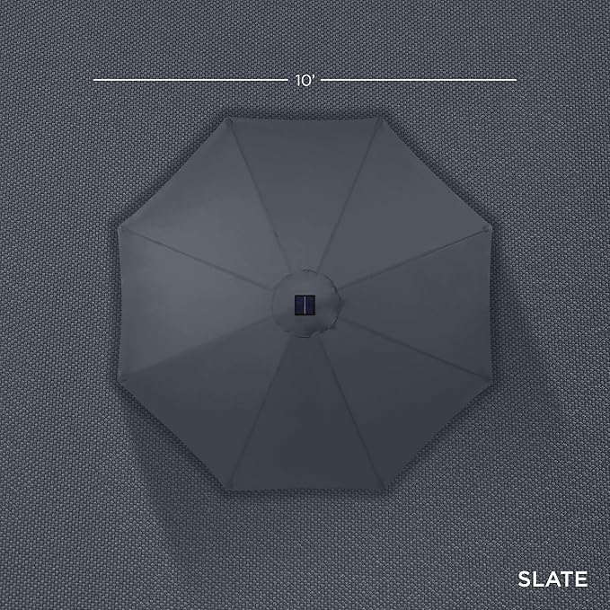 Best Choice Products 10ft Solar Polyester LED Lighted Patio Umbrella w/Tilt Adjustment and UV-Resistant Fabric - Image 4